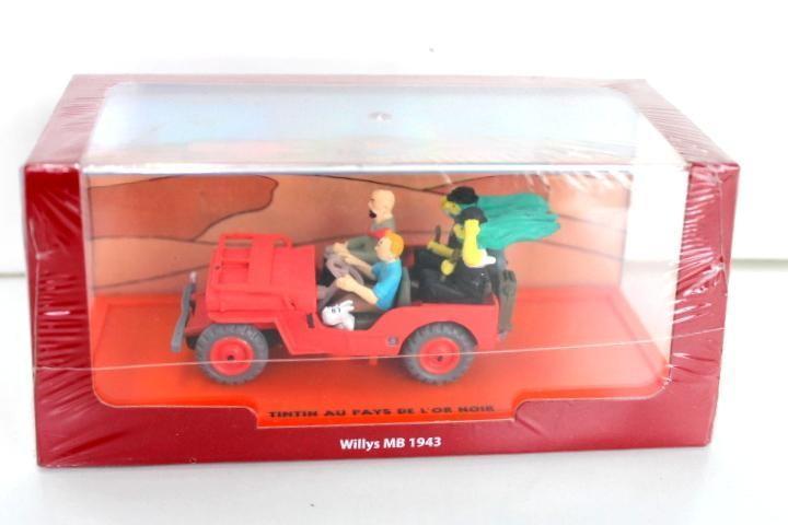 Figura/Figurine Tintin: WILLYS MB 1943 de Tintin en el pais del oro negro (MOULINSART)