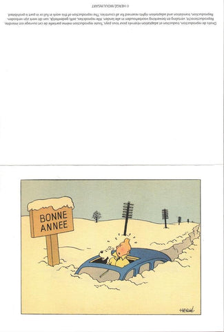 Postal de navidad Tintin: Bonne Anne 2011  (ref. #31305)