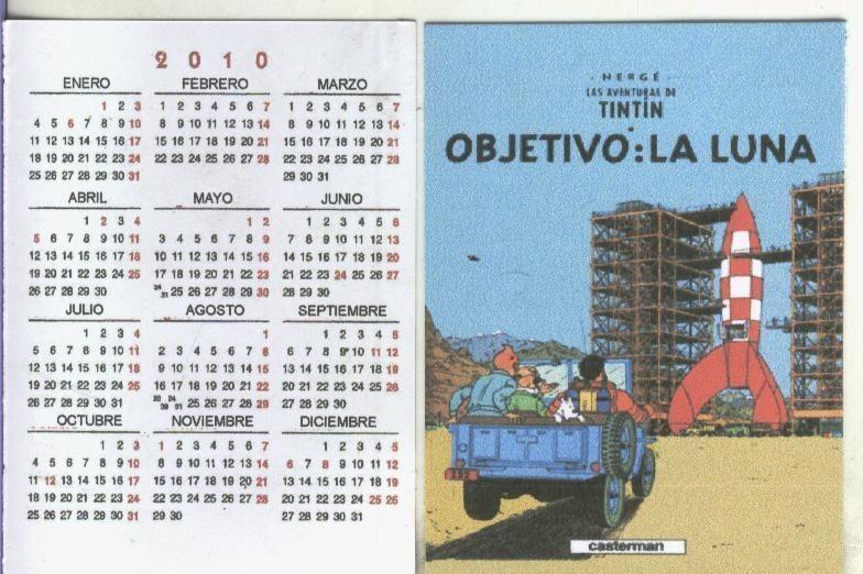 Calendario bolsillo 2010: Tintin: Objetivo;: La luna