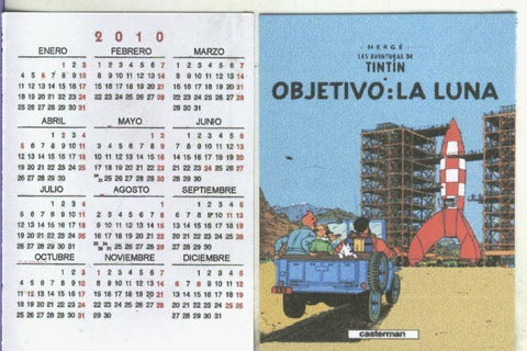 Calendario bolsillo 2010: Tintin: Objetivo;: La luna