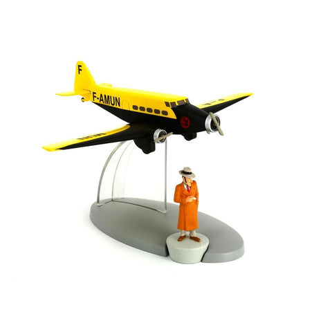 Avion Tintin con figura de Ramon: avion WIBAULT 283-T.12 AIR FRANCE del album La oreja rota. 2014 (ref. #29540)