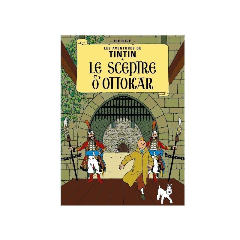 Postal (postcard) portada Tintin en Le sceptre d'Ottokar - El cetro de Ottokar (ref. #30076)