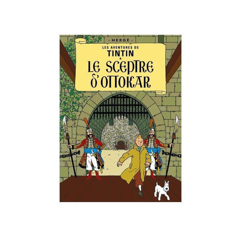 Postal (postcard) portada Tintin en Le sceptre d'Ottokar - El cetro de Ottokar (ref. #30076)