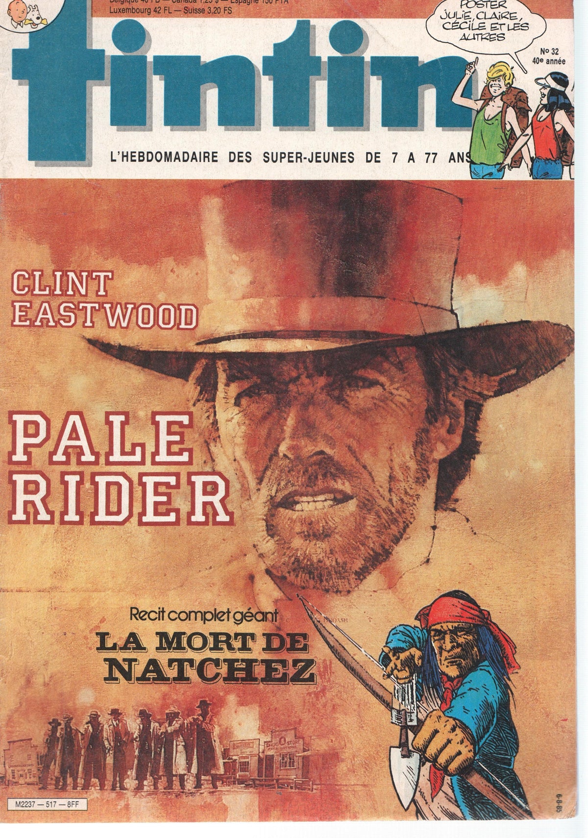 L,Hebdomadaire TINTIN, Numero 0032: 40 Anne, 06 Aout 1985