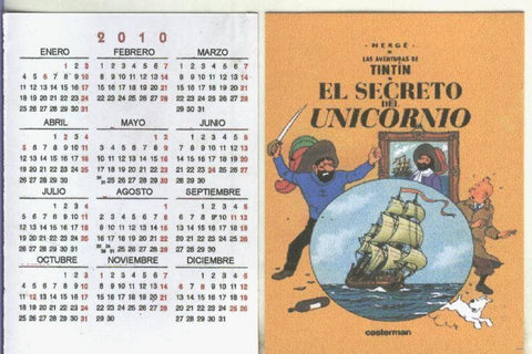 Calendario bolsillo 2010: Tintin: El secreto del unicornio
