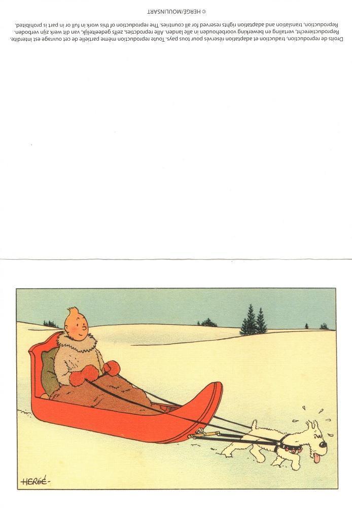 Postal de navidad Tintin: trineo 2011  (ref. #31305)