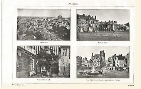 LAMINA De ESPASA 0036: Abbeville. Vistas