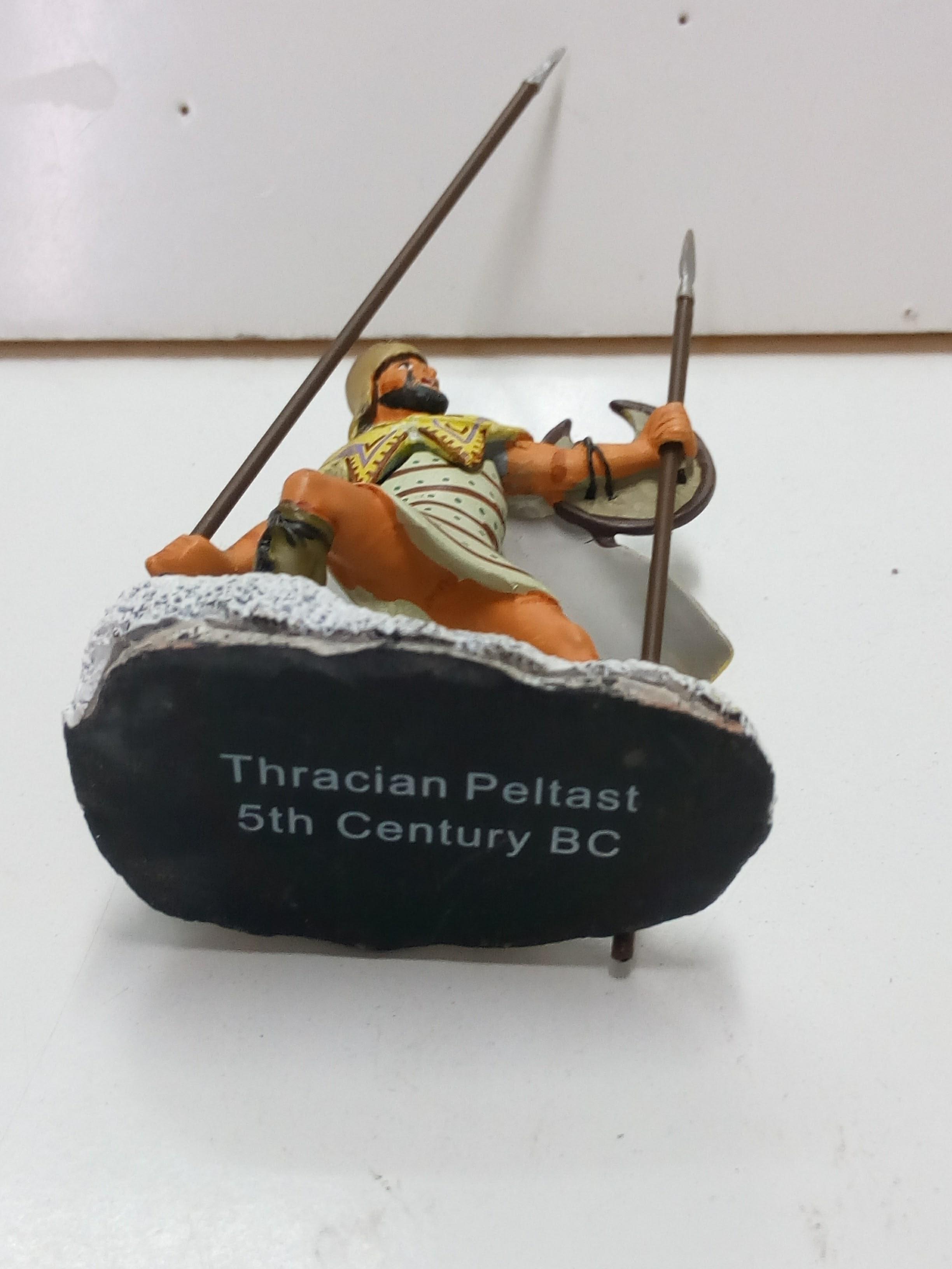 Figura metal de Thracian Peltast