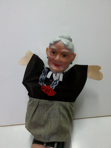 Titella / Titere de guante cabeza de goma : Figura abuela