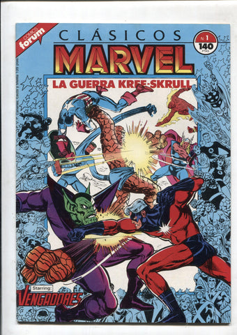 Clasicos Marvel numero 01: la guerra Kree-skrull (numerado 1 en trasera)