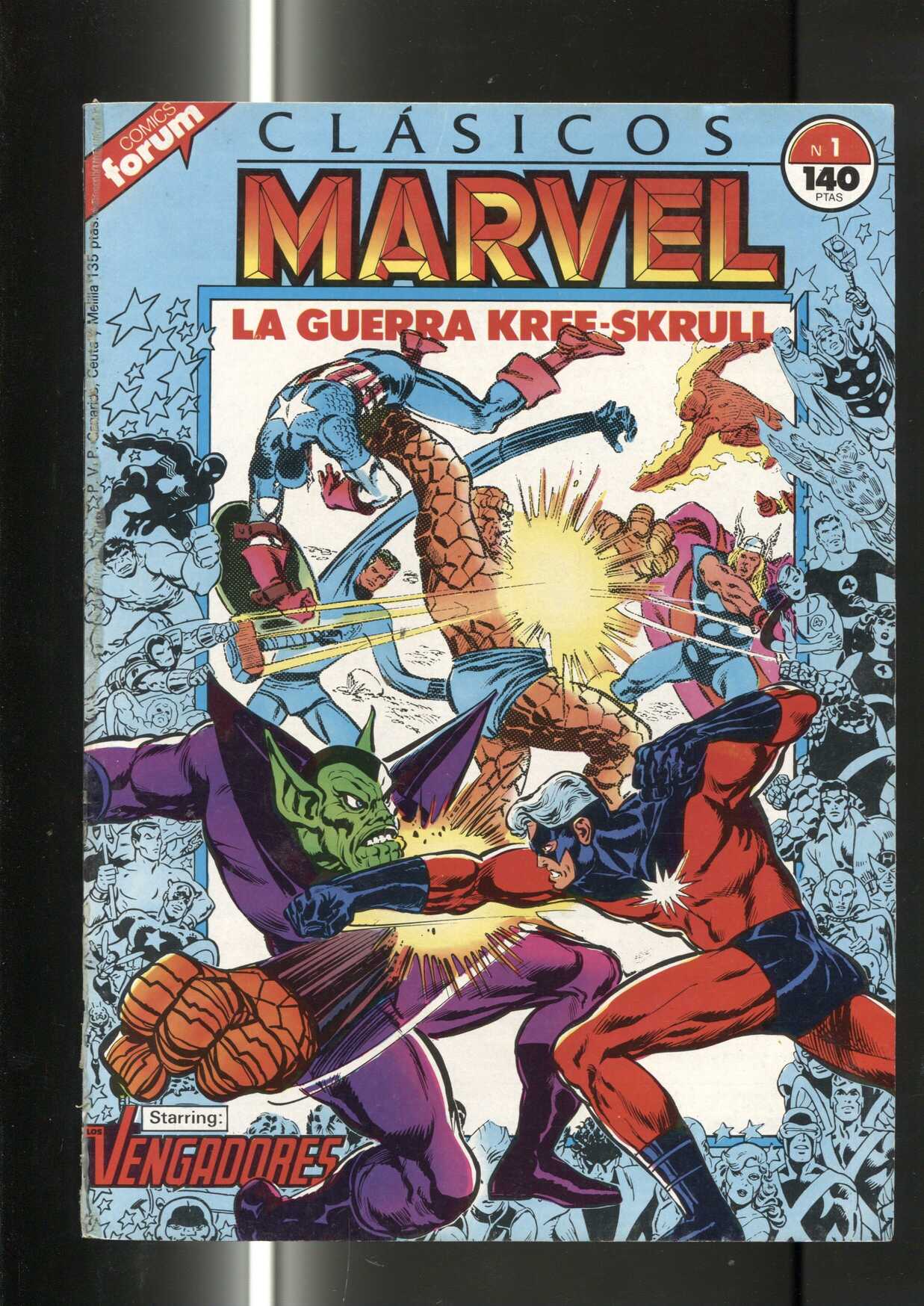 Clasicos Marvel numero 01: la guerra Kree-skrull (numerado 3 en trasera)