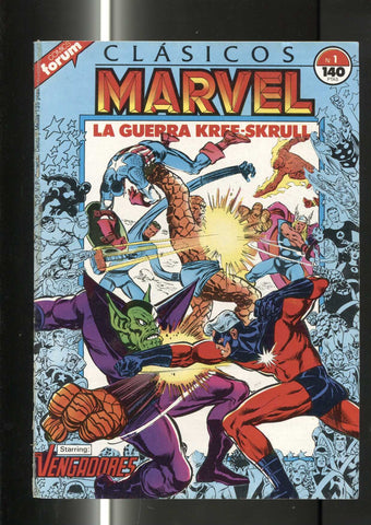 Clasicos Marvel numero 01: la guerra Kree-skrull (numerado 3 en trasera)