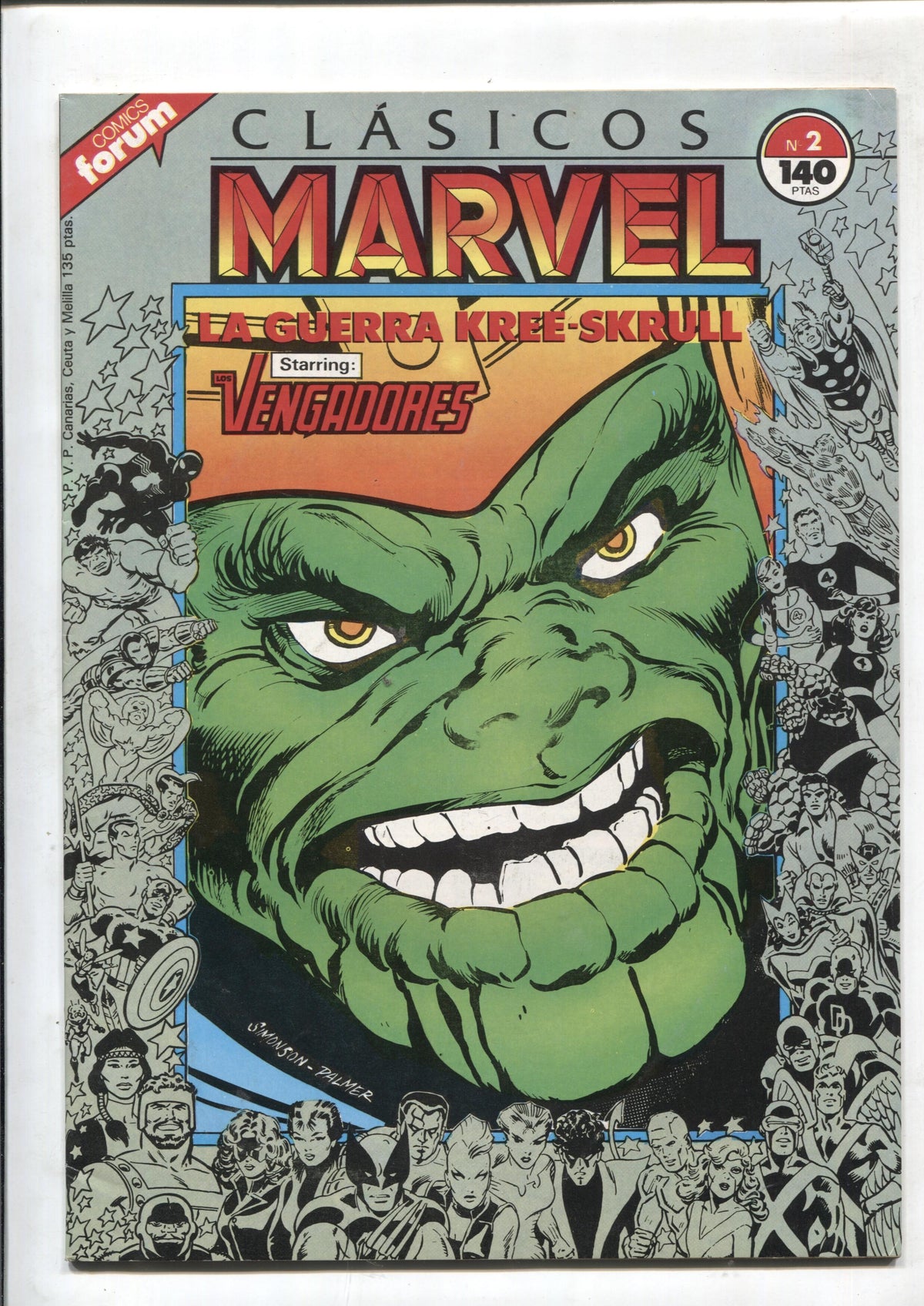 Clasicos Marvel numero 02: la guerra Kree-skrull (numerado 2 en trasera)
