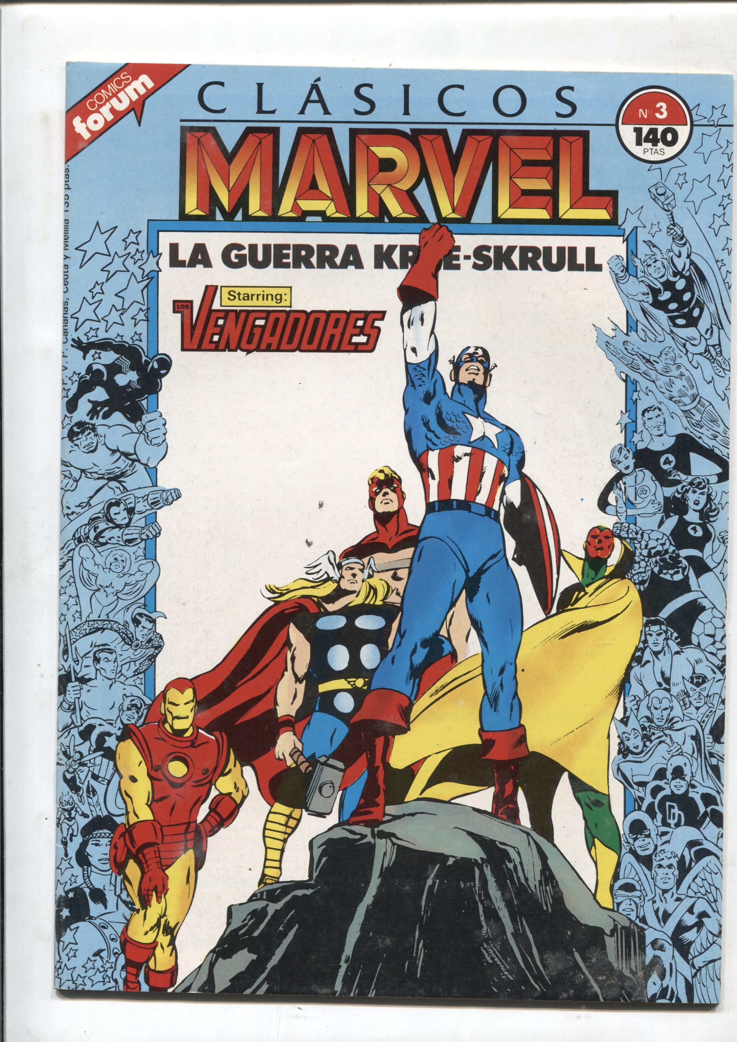 Clasicos Marvel numero 03: la guerra Kree-skrull (numerado 1 en trasera)