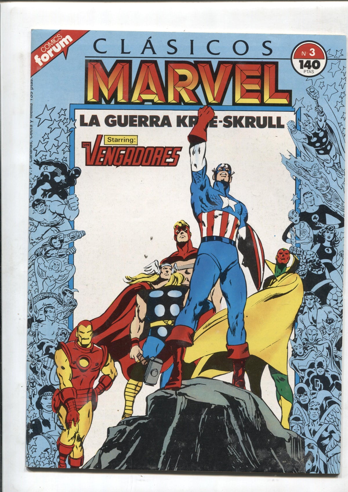 Clasicos Marvel numero 03: la guerra Kree-skrull (numerado 1 en trasera)