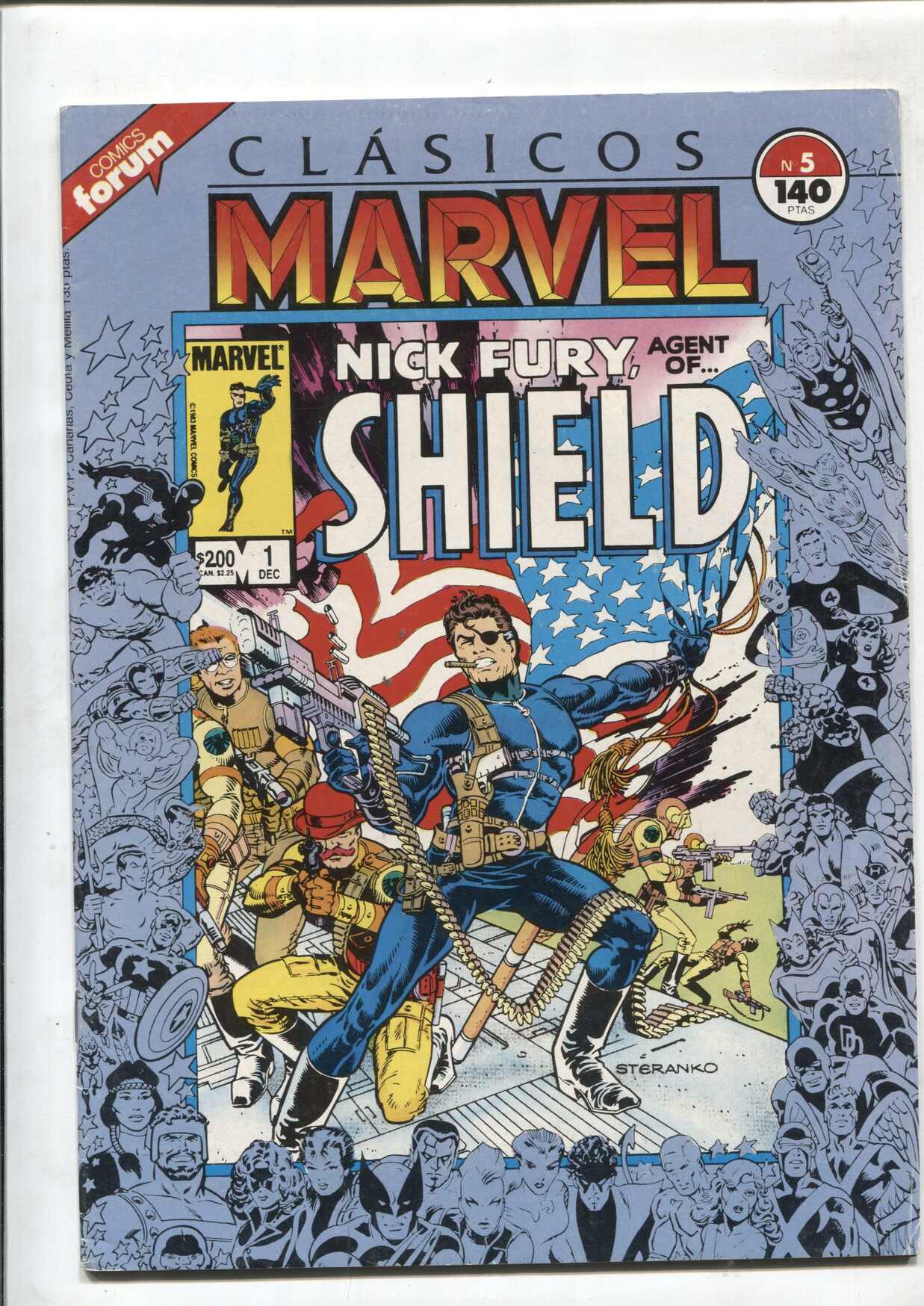 Clasicos Marvel numero 05: Nick Fura agente de Shield (numerado 1 en trasera)