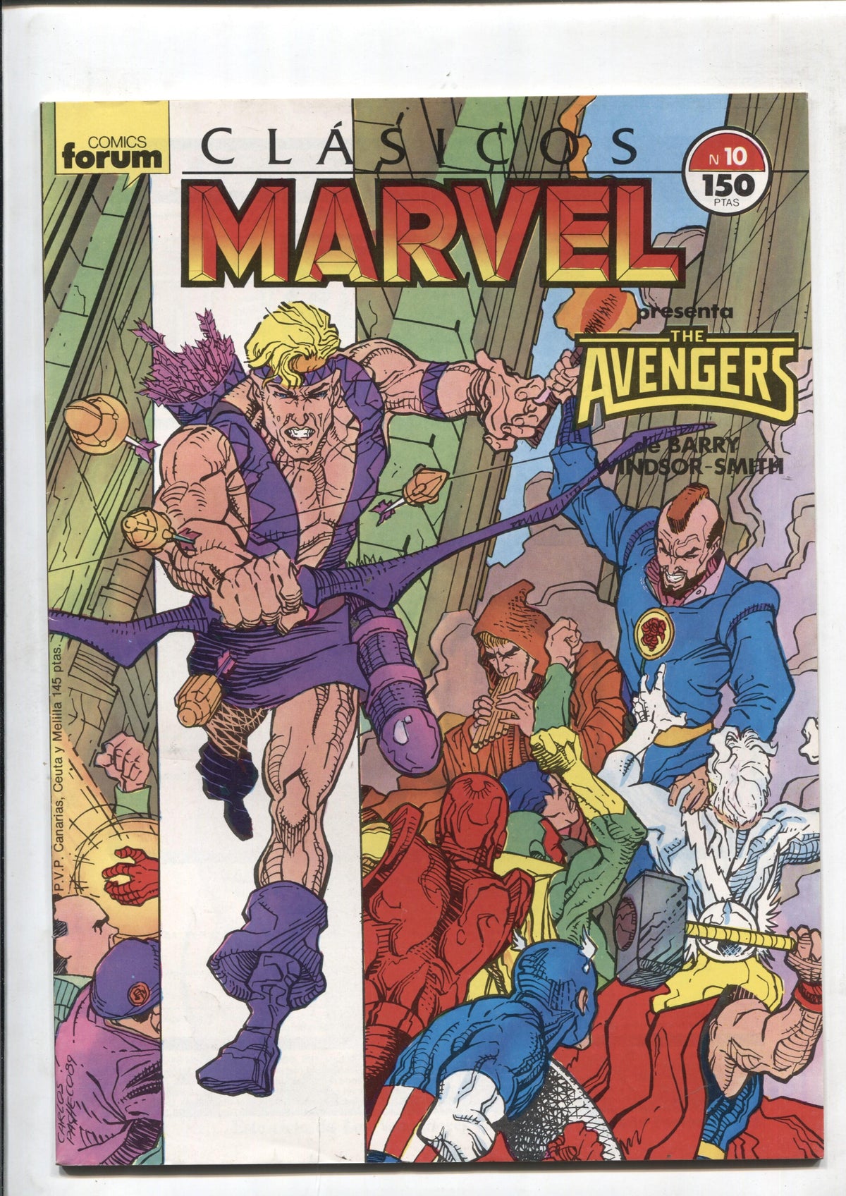Clasicos Marvel numero 10: Los Vengadores (numerado 1 en trasera)