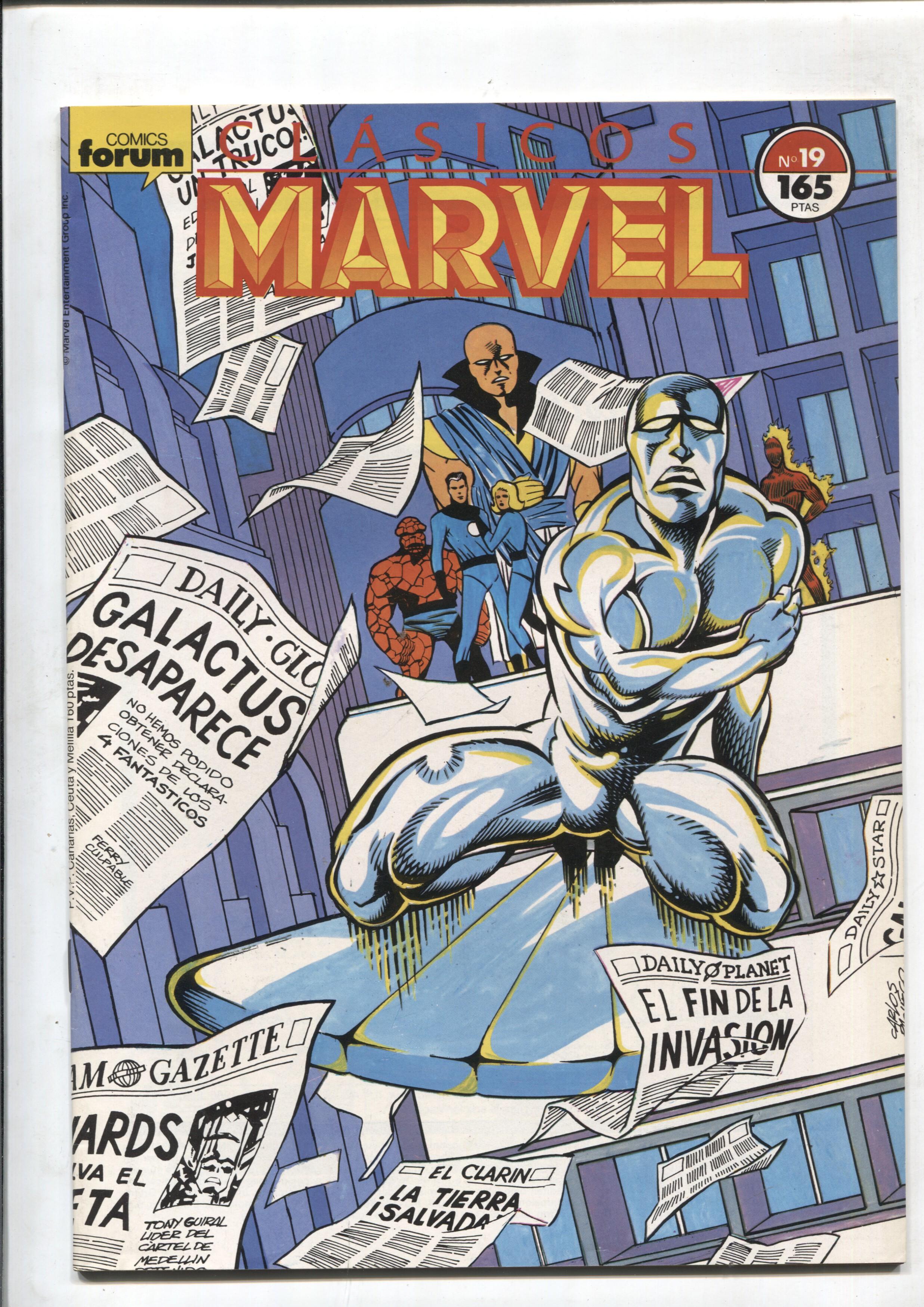 Clasicos Marvel numero 19: Estela Plateada / 4 Fantasticos (numerado 1 en trasera)