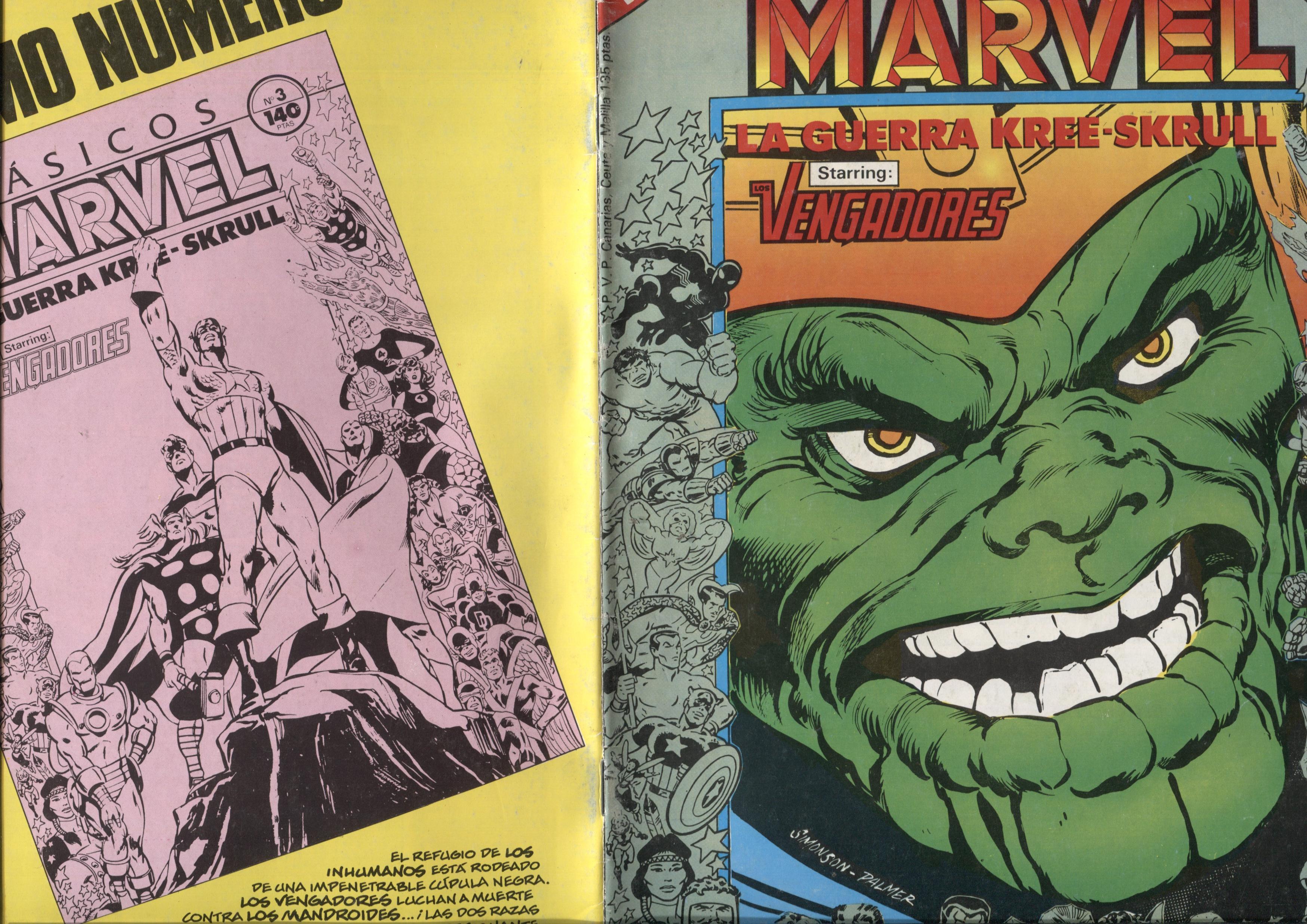 Clasicos Marvel numero 02: la guerra Kree-skrull (numerado 4 en trasera)