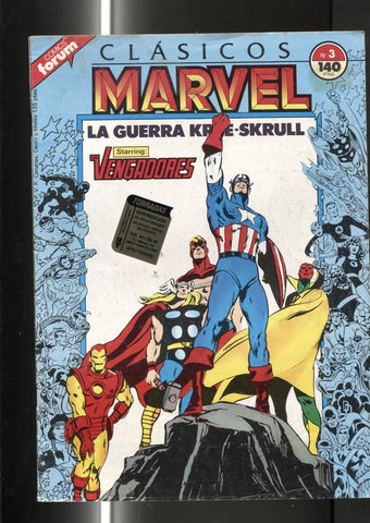 Clasicos Marvel numero 03: la guerra Kree-skrull (numerado 3 en trasera)
