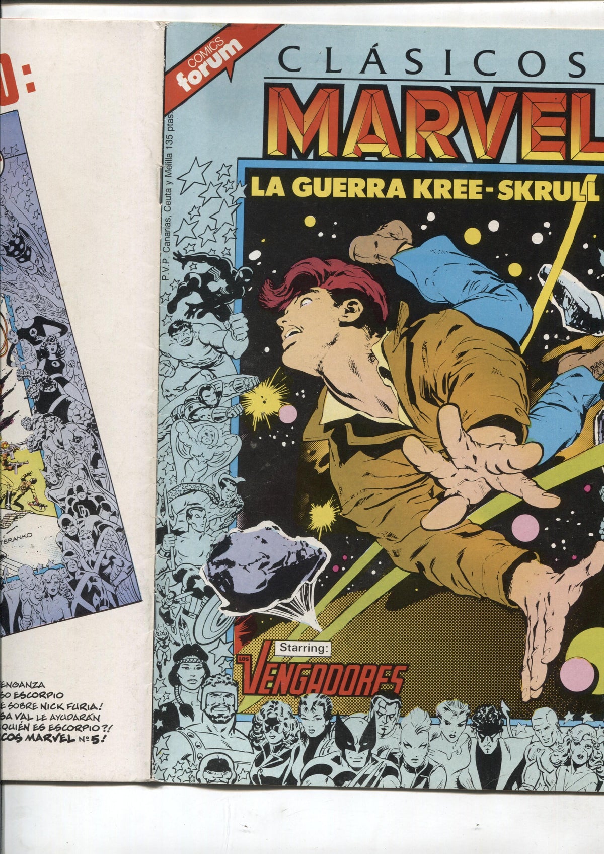 Clasicos Marvel numero 04: la guerra Kree-skrull (numerado 3 en trasera)