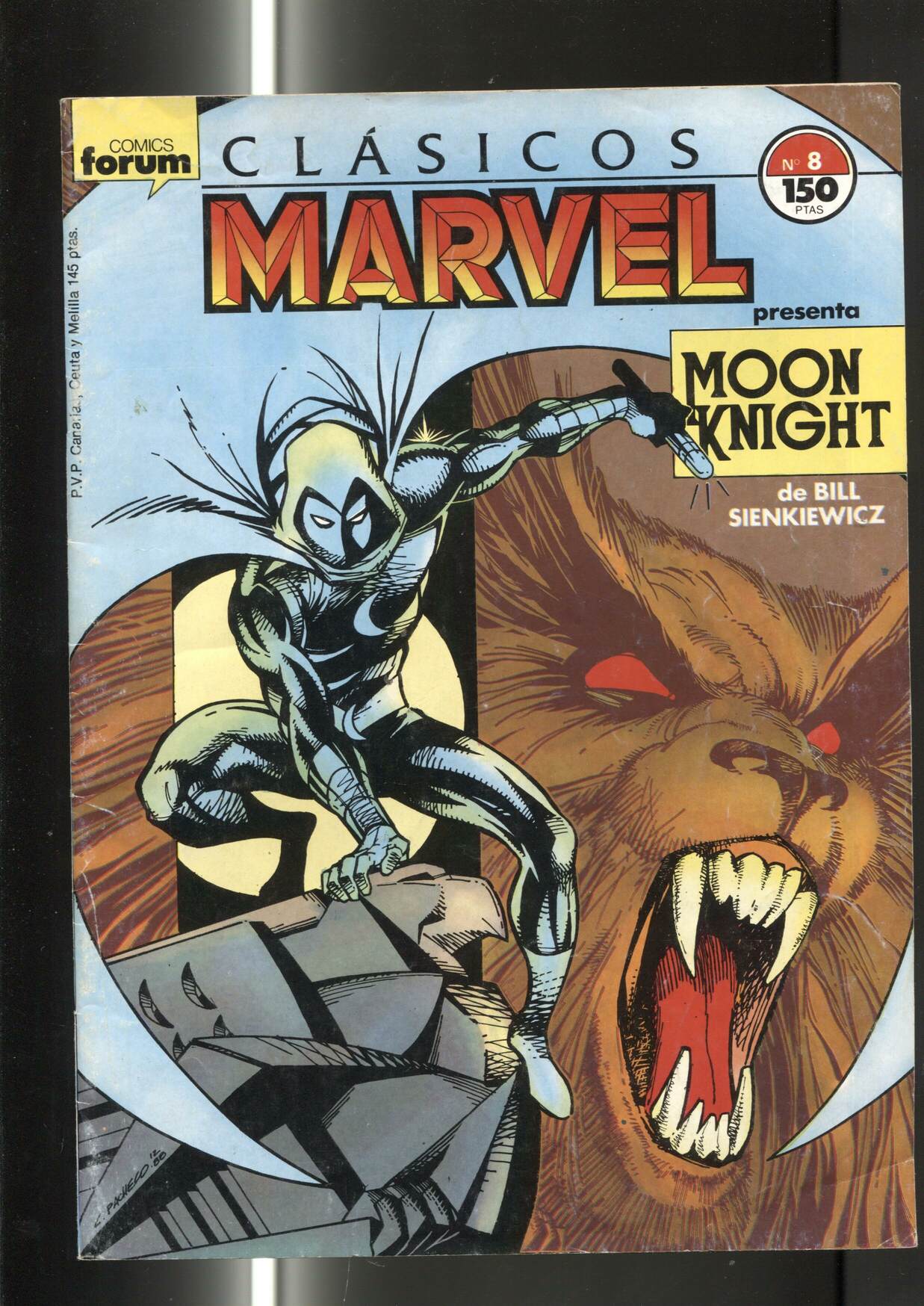 Clasicos Marvel numero 08: Caballero Luna (numerado 4 en trasera) (no conserva poster central)