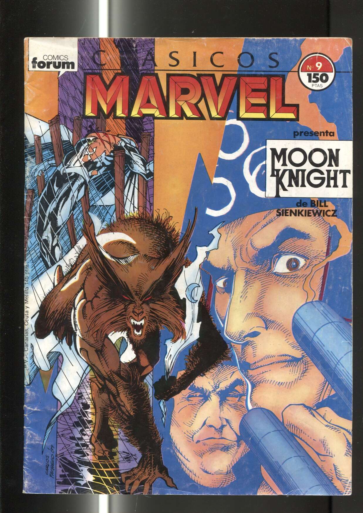 Clasicos Marvel numero 09: Caballero Luna (numerado 3 en interior) (no conserva el poster central)