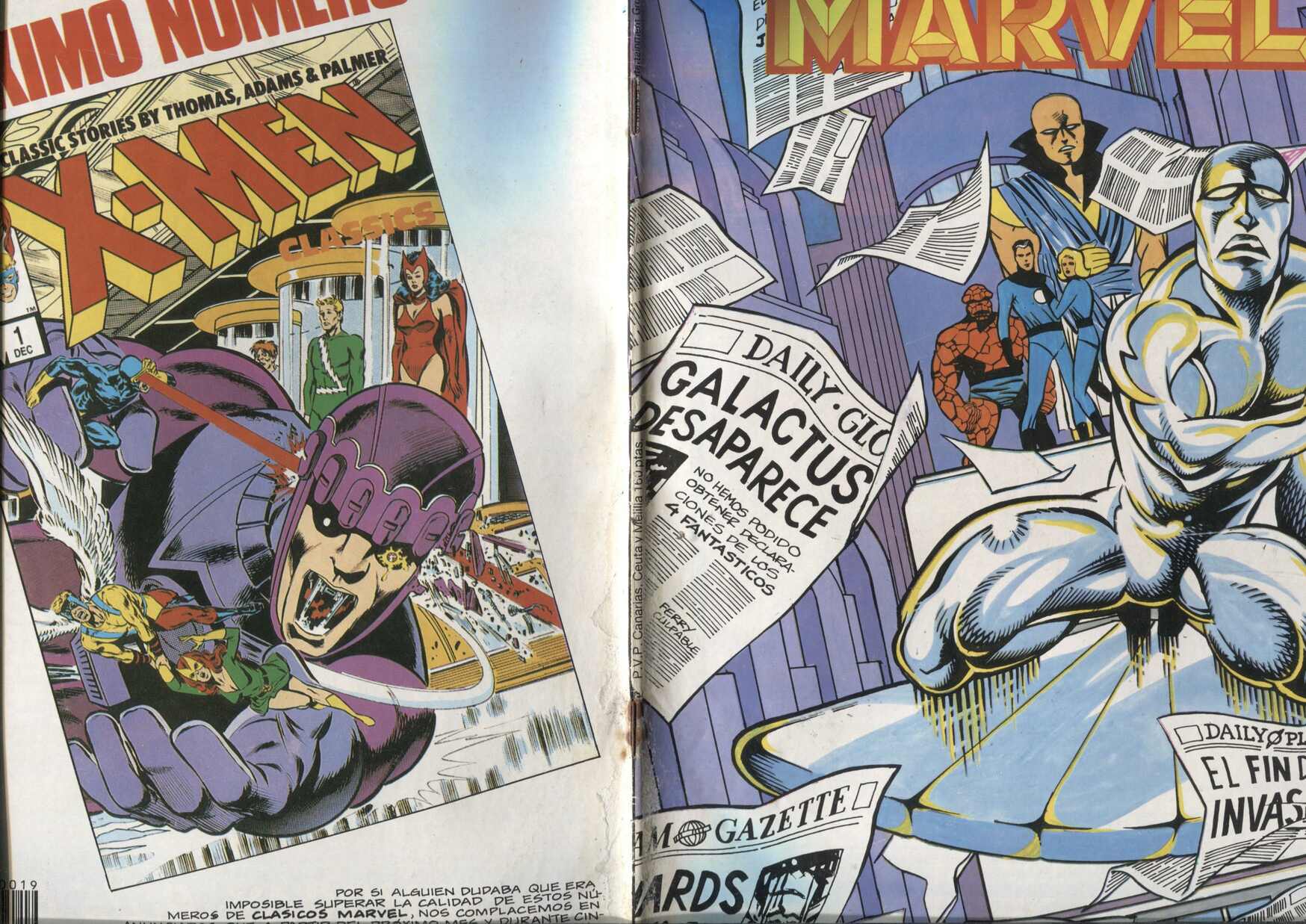 Clasicos Marvel numero 19: Estela Plateada / 4 Fantasticos (numerado 2 en trasera)