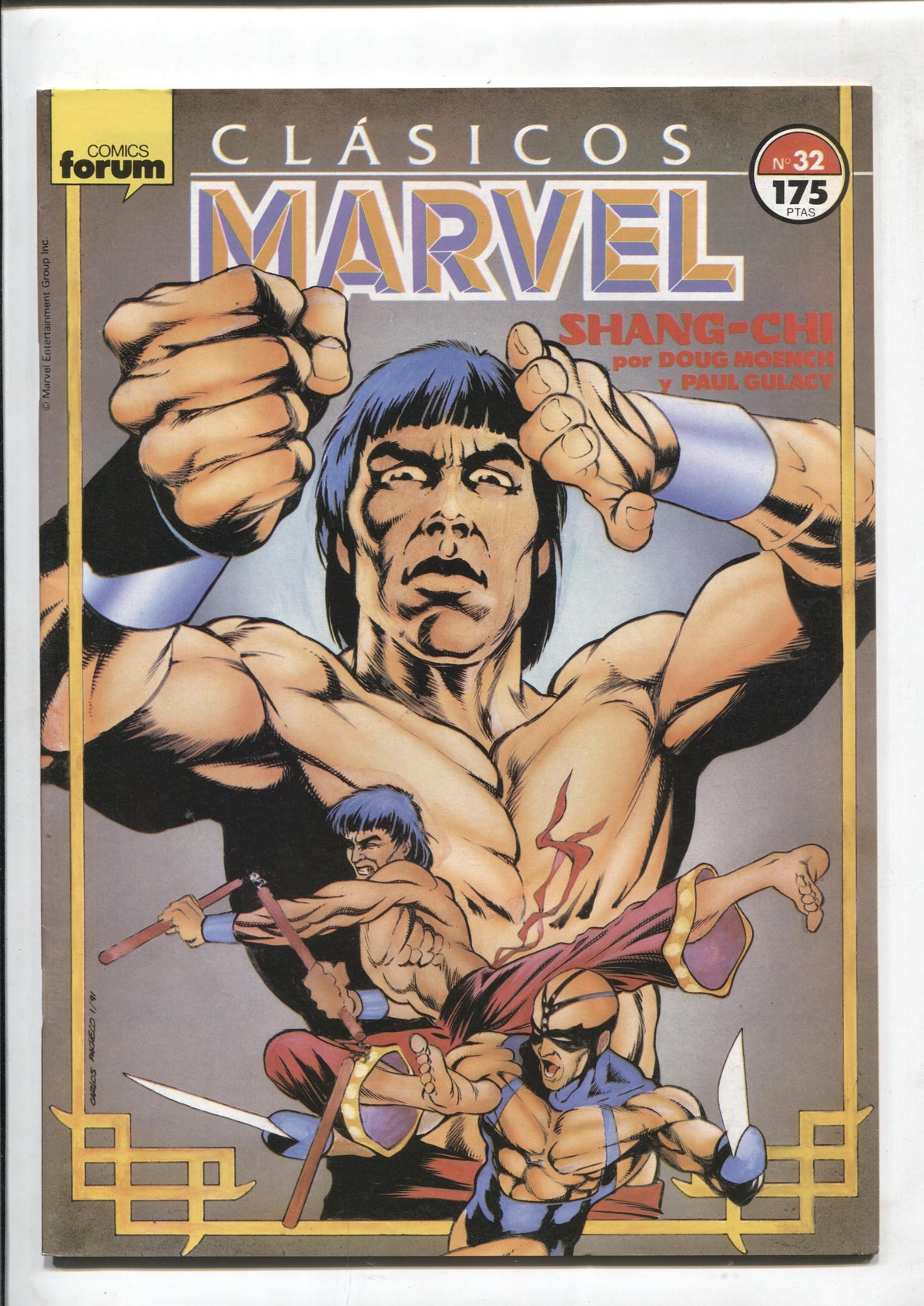 Clasicos Marvel numero 32: Master Of Kung Fu: Shang Chi (numerado 1 en trasera)