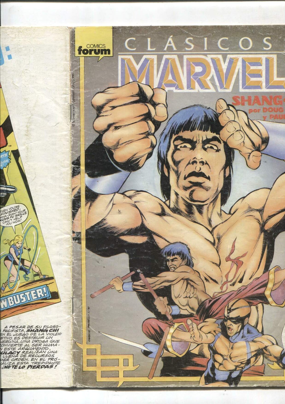 Clasicos Marvel numero 32: Master Of Kung Fu: Shang Chi (numerado 4 en trasera)