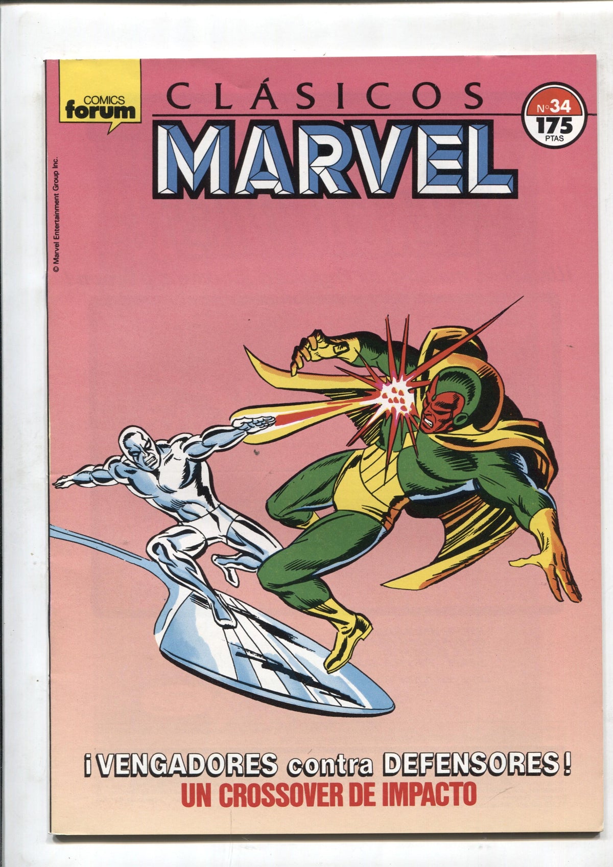 Clasicos Marvel numero 34: Los Vengadores (numerado 1 en trasera)