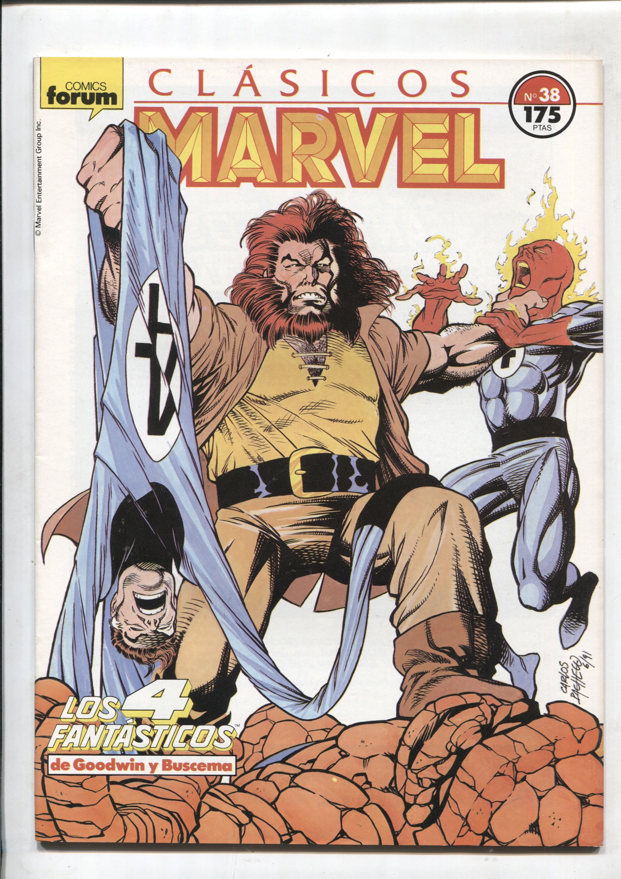 Clasicos Marvel numero 38: Los 4 Fantasticos (numerado 1 en trasera) (SI conserva poster central)