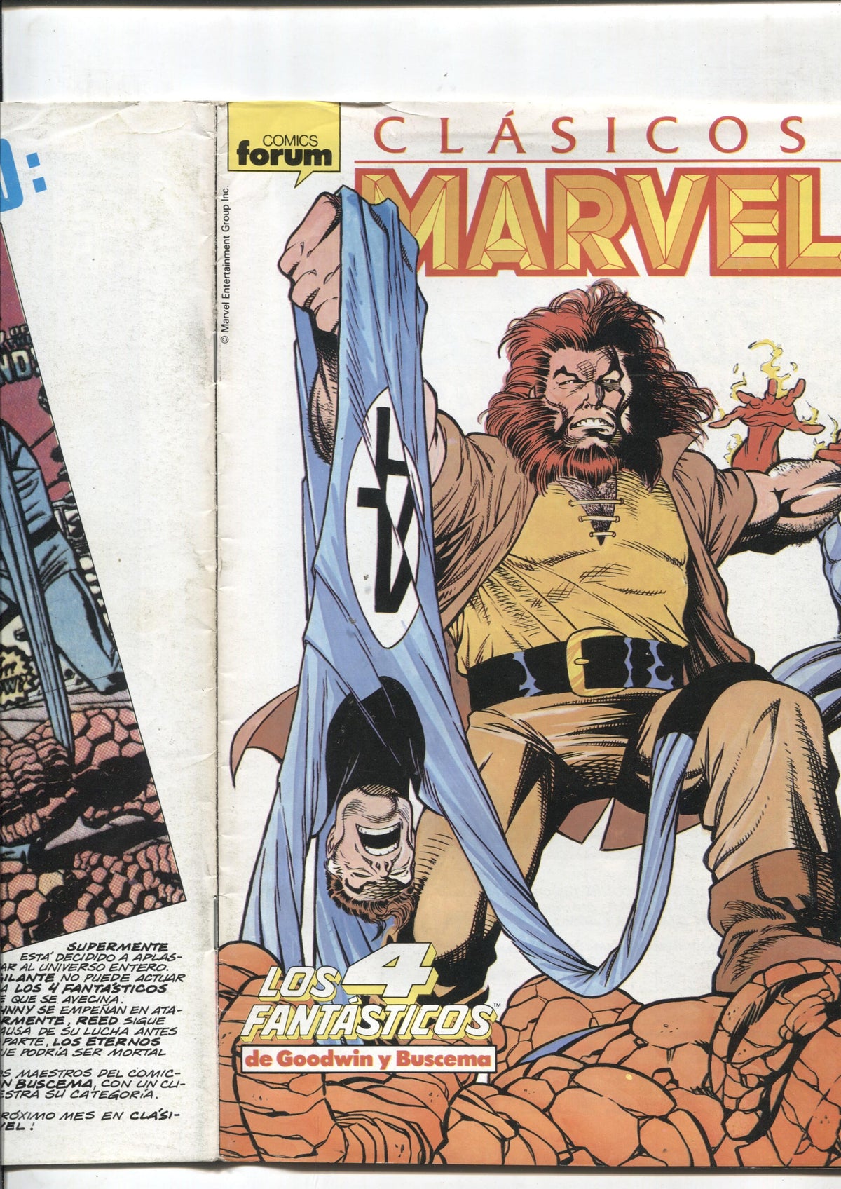 Clasicos Marvel numero 38: Los 4 Fantasticos (numerado 3 en trasera) (SI conserva poster central)