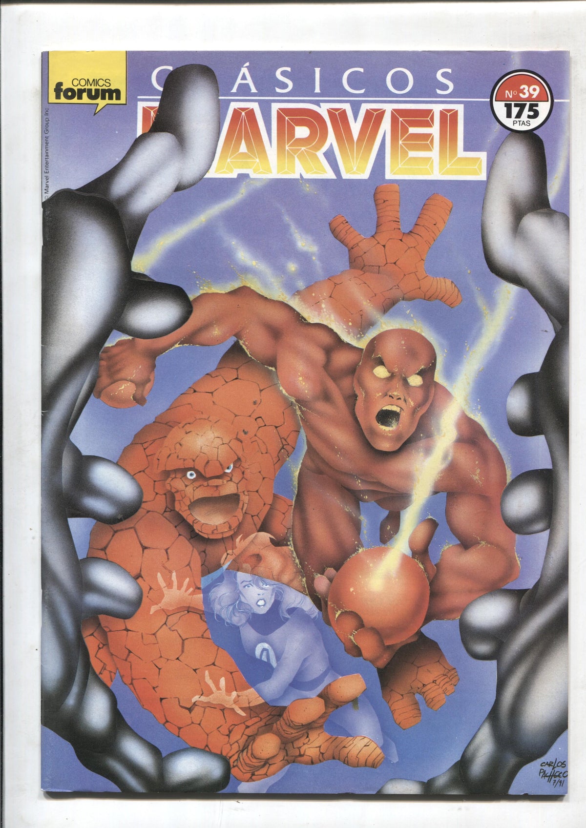 Clasicos Marvel numero 39: Los 4 Fantasticos (numerado 1 en trasera) (SI conserva poster central)