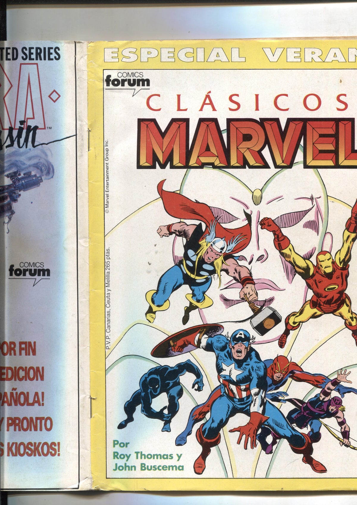 Clasicos Marvel especial verano 1990: Los Vengadores (numerado 3 en trasera)