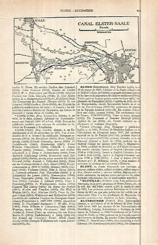 LAMINA ESPASA 29648: Mapa del Canal Elster-Saale