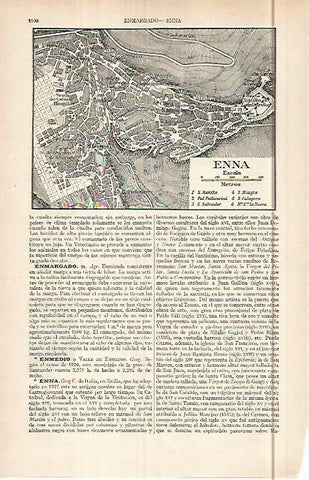 LAMINA ESPASA 29652: Plano de Enna Italia