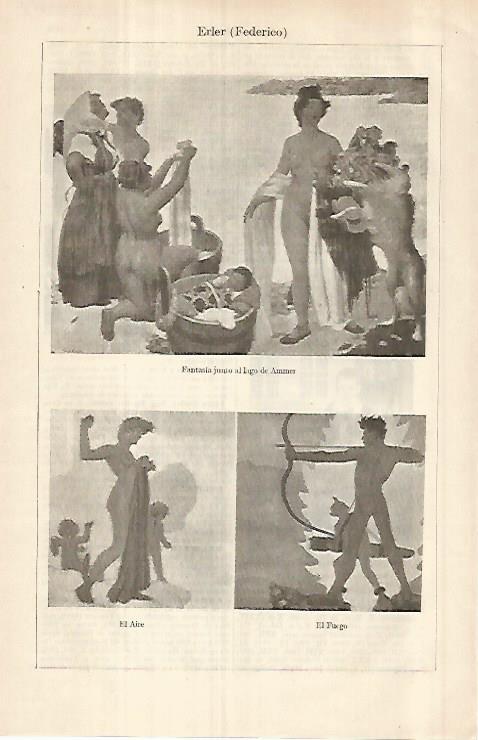 LAMINA ESPASA 29658: Fantasia junto al lago de Ammer por F. Erler