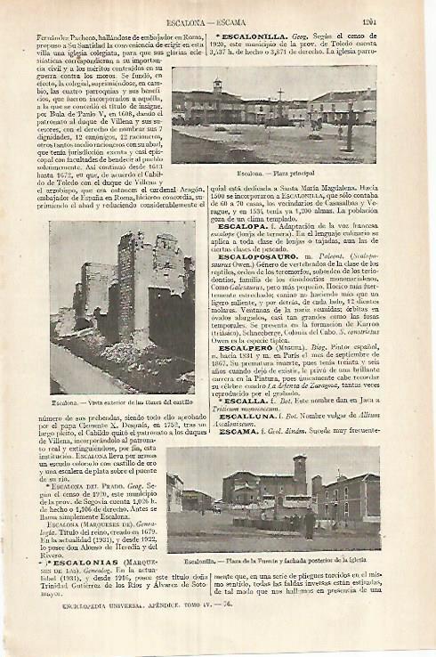 LAMINA ESPASA 29676: Castillo de Escalona