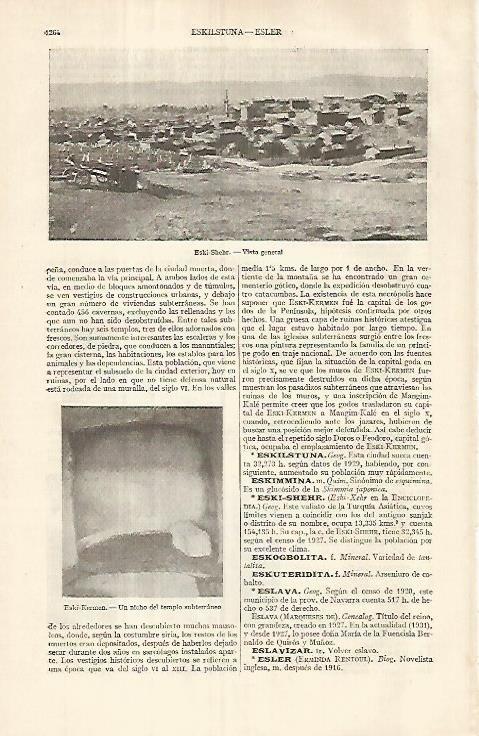 LAMINA ESPASA 29678: Vista de Eski-Shehr Turquia