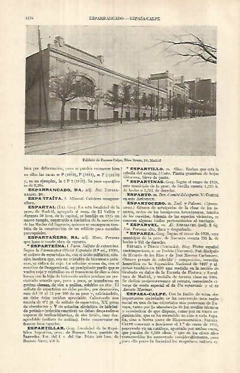 LAMINA ESPASA 29679: Edificio de Espasa Calpe en calle Rios Rosas 24 de Madrid