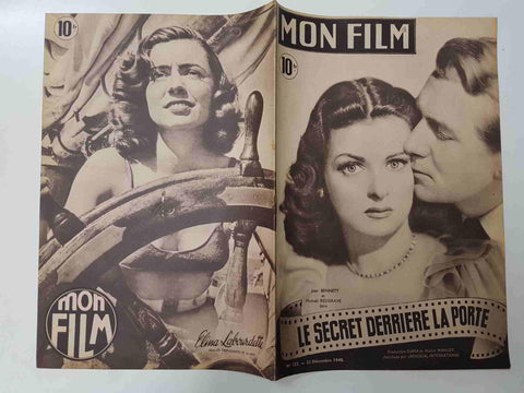 Revista: Mon Film num 122, Decembre 1948 - Le secret derriere la porte. Portada: Joan Bennet et Michael Redgrave 