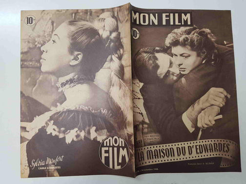 Revista: Mon Film num 118, Novembre 1948 - La maison du dEdwardes. Portada: Ingrid Bergman et Gregory Peck