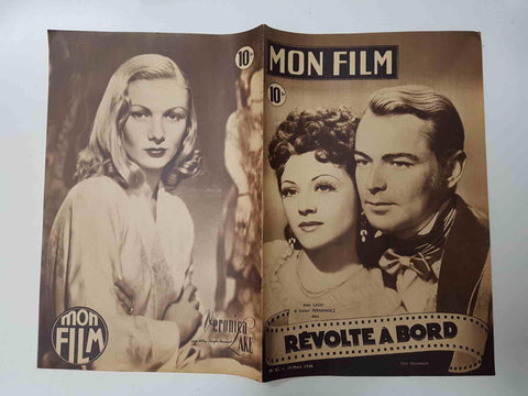 Revista: Mon Film num 082, Mars 1948 - Revolte a bord. Portada: Alan Ladd, Esther Fernandez