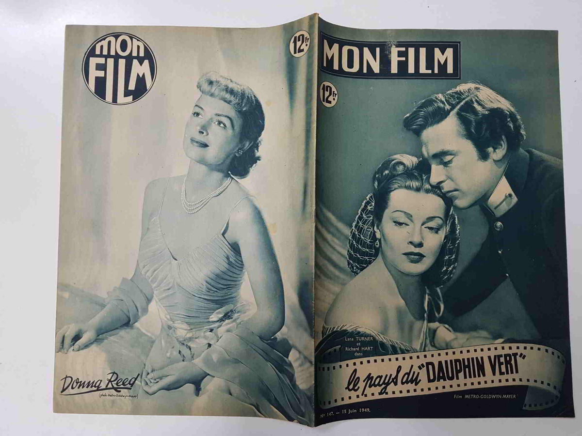 Revista: Mon Film num 147, juin 1949 - Le pays du dauphin vert. Portada: Lana Turner et Richard Hart