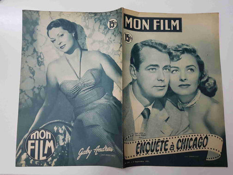 Revista: Mon Film num 263, septembre 1951 - Enquete a Chicago. Portada: Alan Ladd et Donna Reed