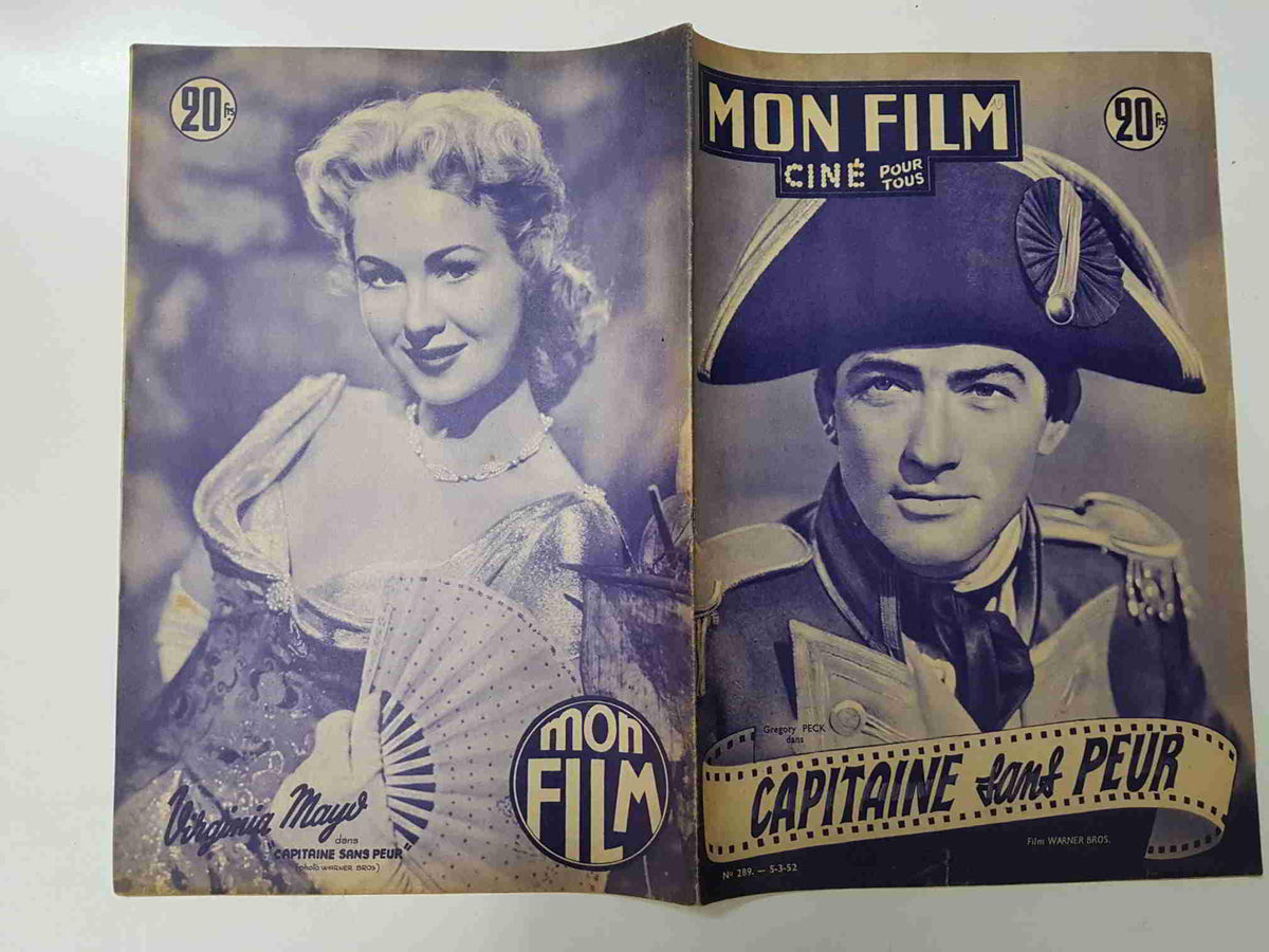 Revista: Mon Film num 289, 5/3/52 - Capitaine sans peur. Portada: Gregory Peck