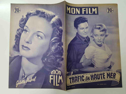 Revista: Mon Film num 305, 25/06/52 -Trafic en Haute Mer. Portada: John Garfield et Patricia Neal