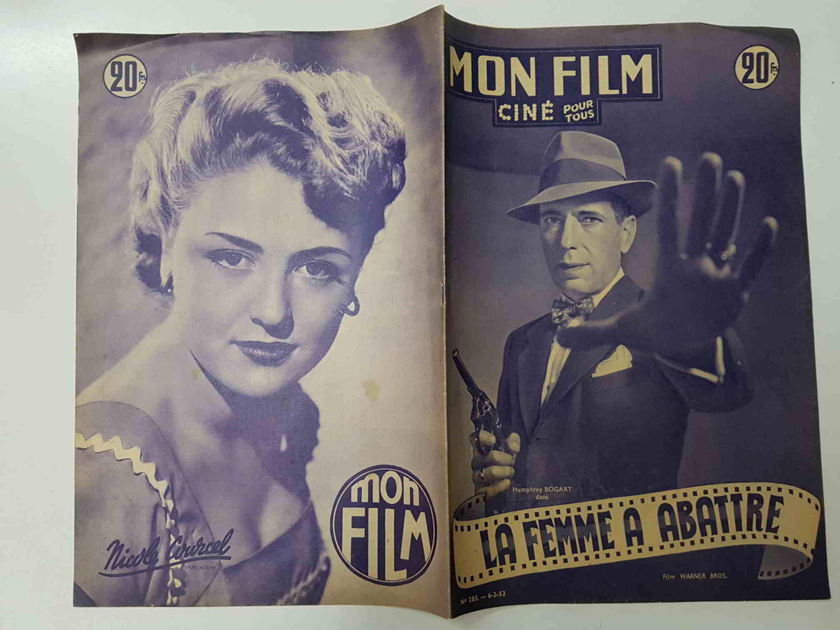 Revista: Mon Film num 285, 06/02/52 -La femme a abatire. Portada: Humphrey Bogart