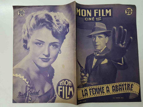 Revista: Mon Film num 285, 06/02/52 -La femme a abatire. Portada: Humphrey Bogart